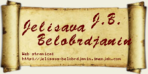 Jelisava Belobrđanin vizit kartica